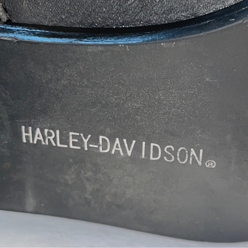 HARLEY-DAVIDSON Women’s Black Leather Mid-Calf Zip Up Boots, Size 8 M #D85438 - Picture 15 of 16